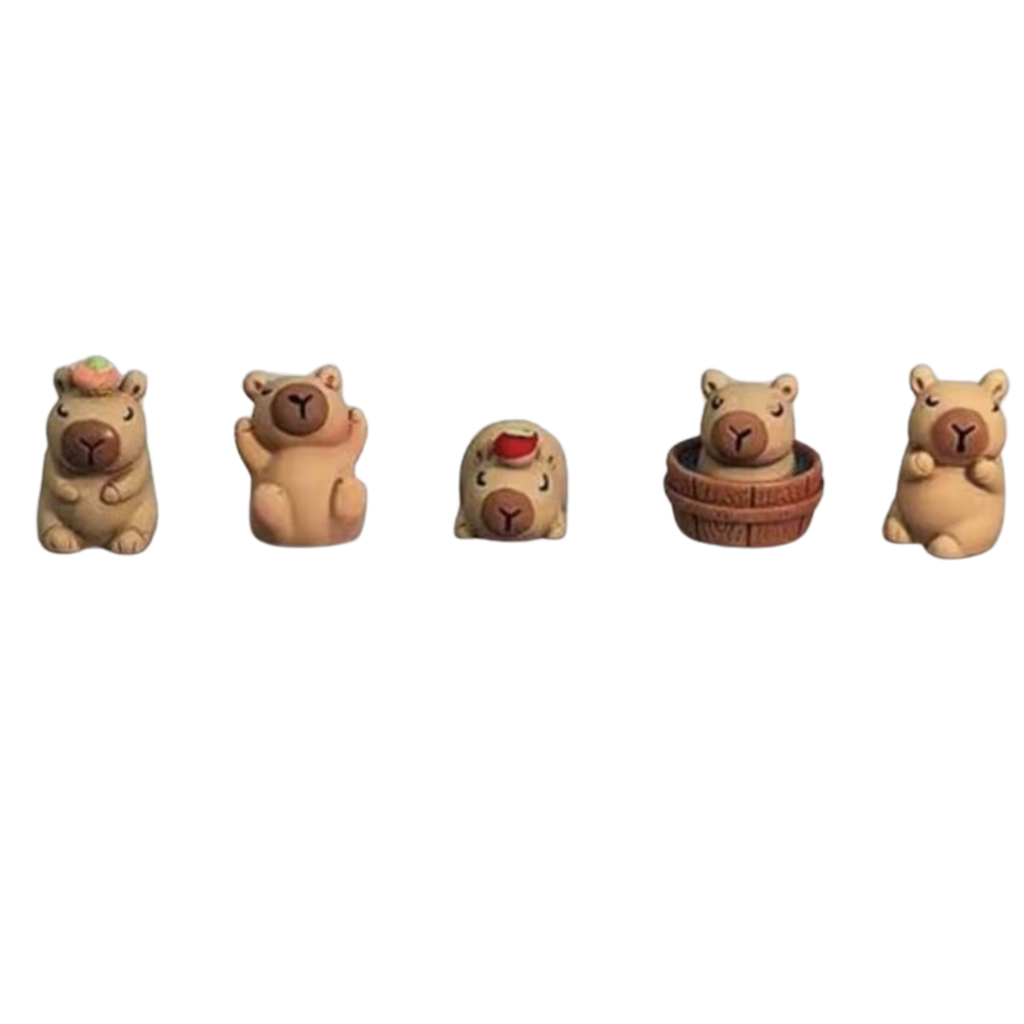 5pcs 3D Capybara Croc Shoe Charms