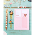 Capybara Stationery Set – Kawaii Notepad, Pen & Clips
