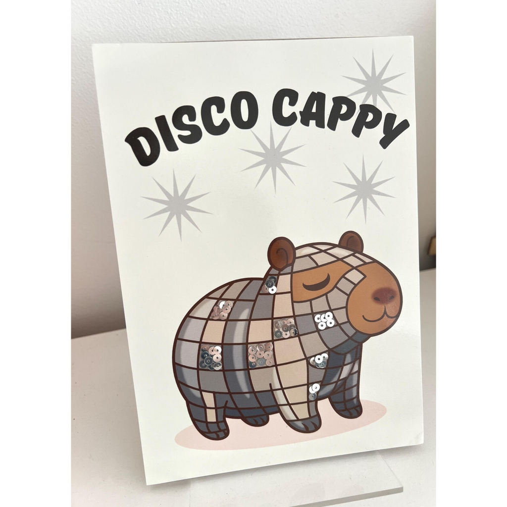 Disco Cappy A5 Capybara Art Print