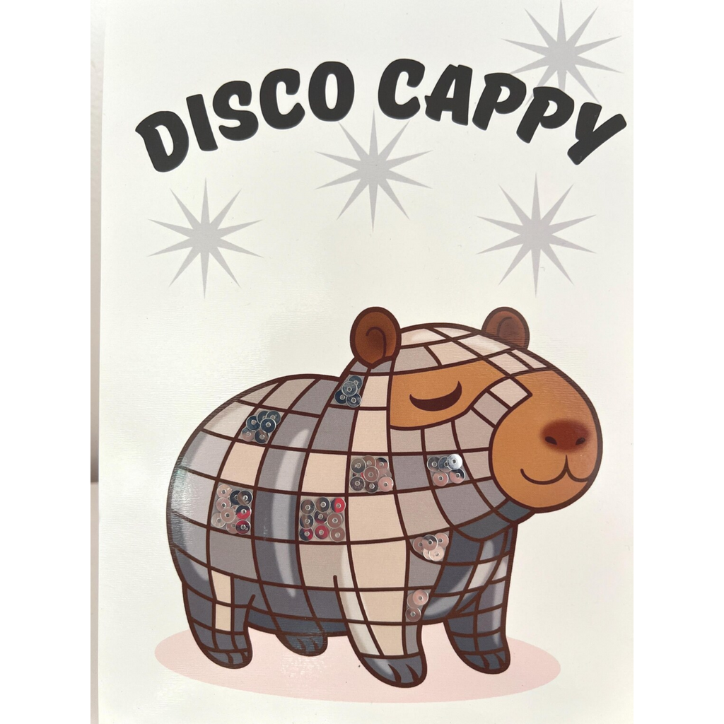 Disco Cappy A5 Capybara Art Print