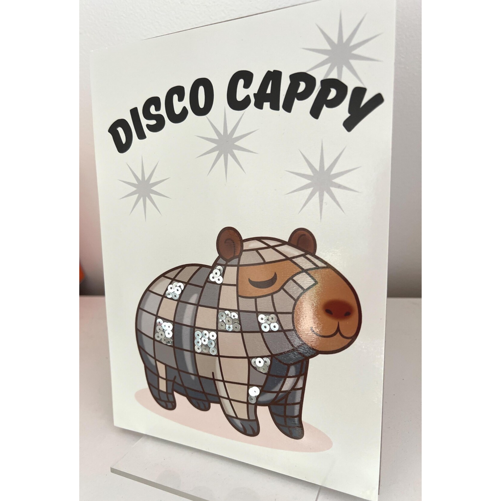 Disco Cappy A5 Capybara Art Print