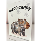 Disco Cappy A5 Capybara Art Print