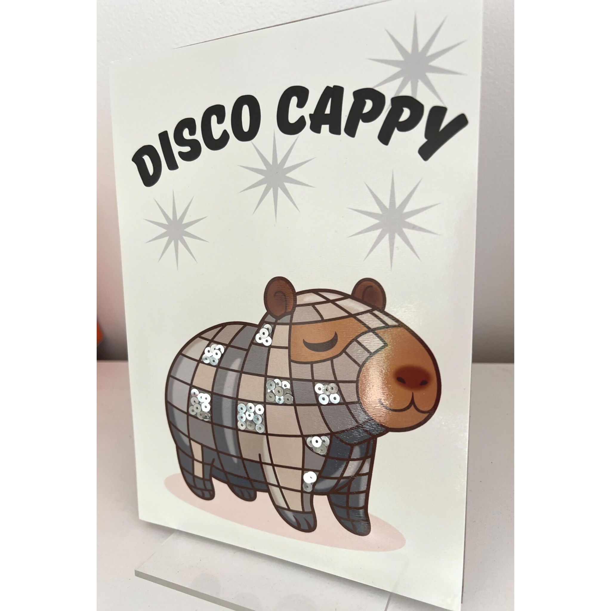 Disco Cappy A5 Capybara Art Print