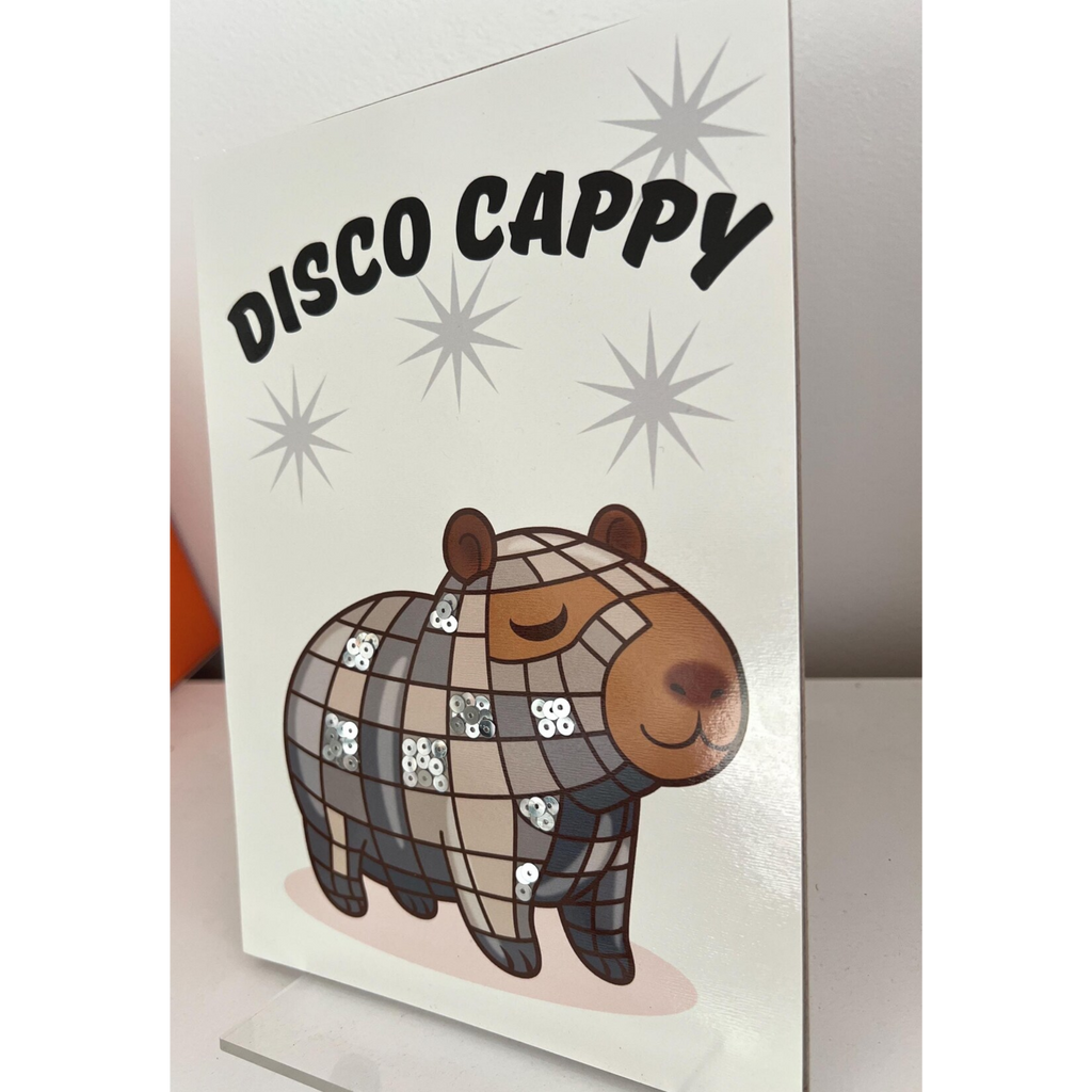 Disco Cappy A5 Capybara Art Print
