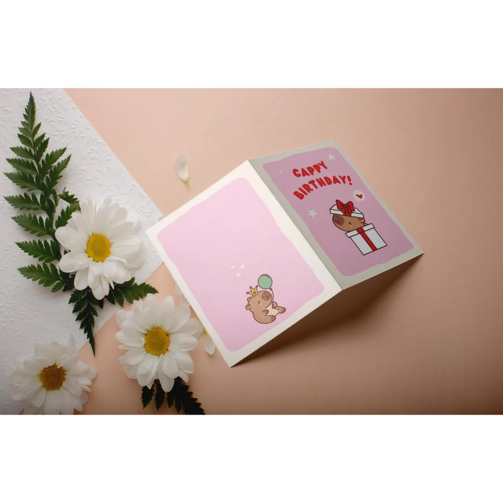 Funny Capybara Birthday Card for Animal Lovers