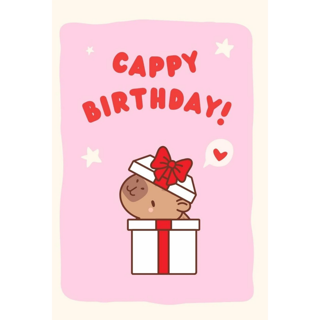 Funny Capybara Birthday Card for Animal Lovers