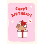 Funny Capybara Birthday Card for Animal Lovers
