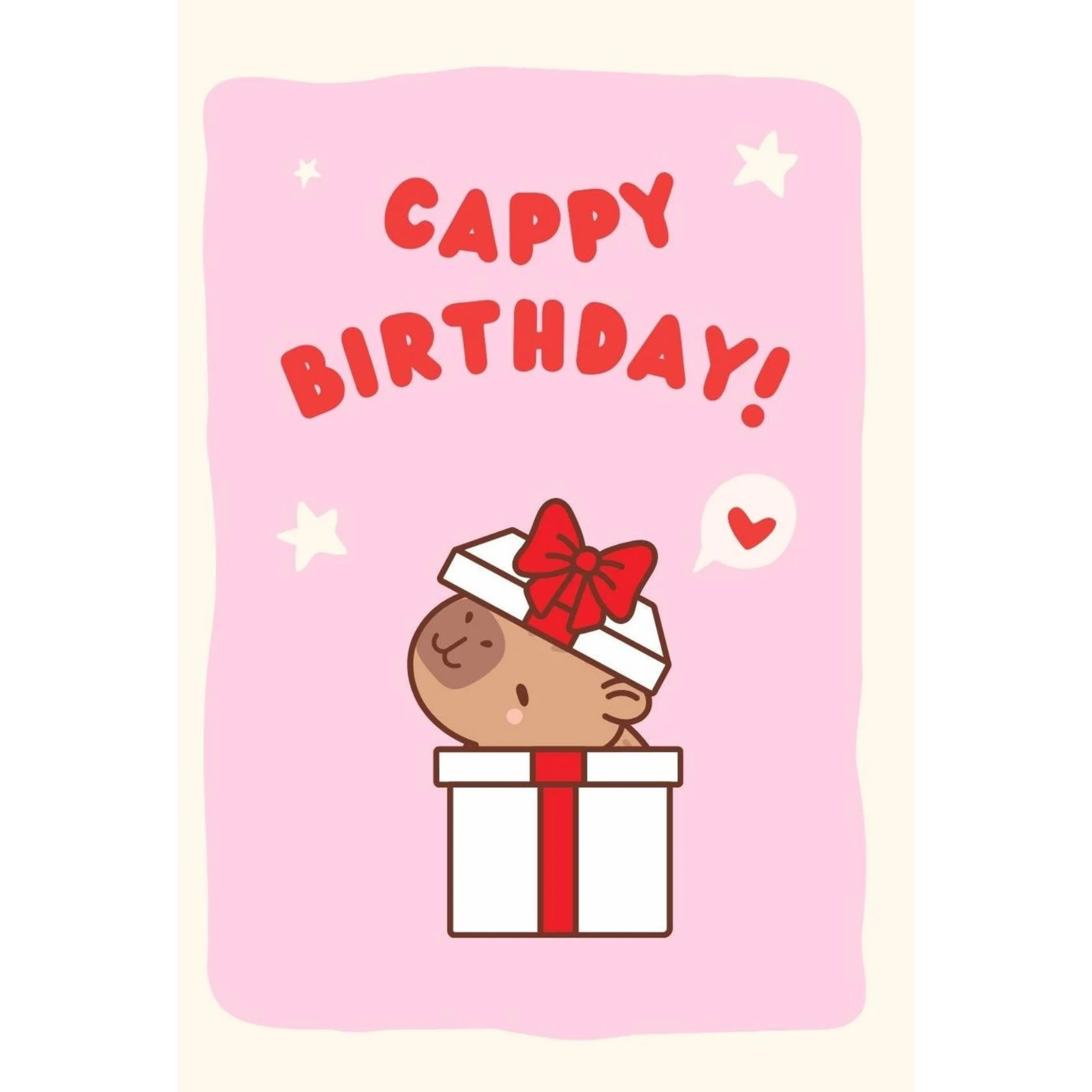 Funny Capybara Birthday Card for Animal Lovers