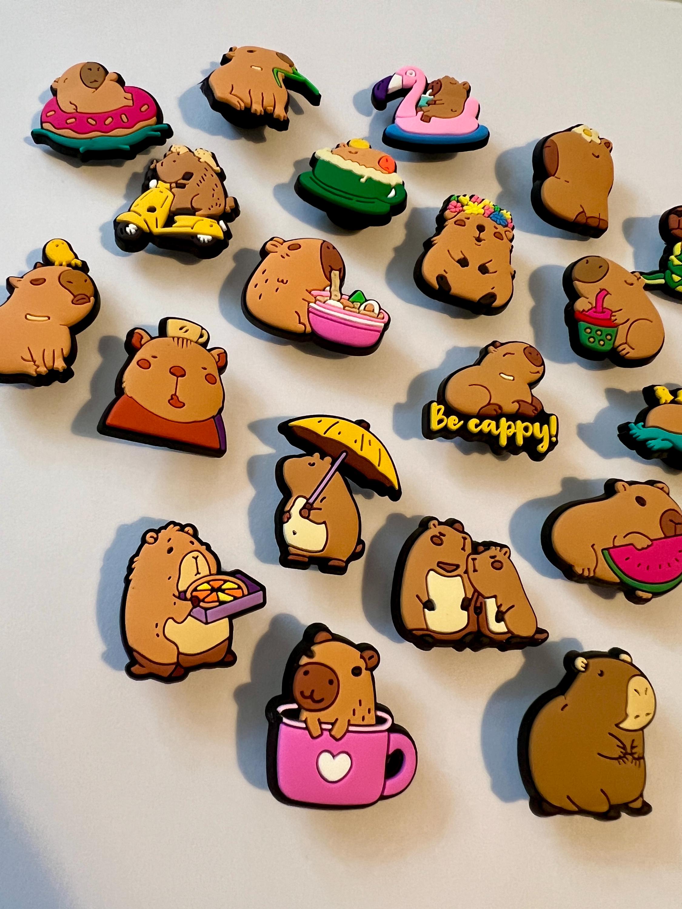 12pcs Cute Capybara Croc Charms