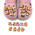 12pcs Cute Capybara Croc Charms