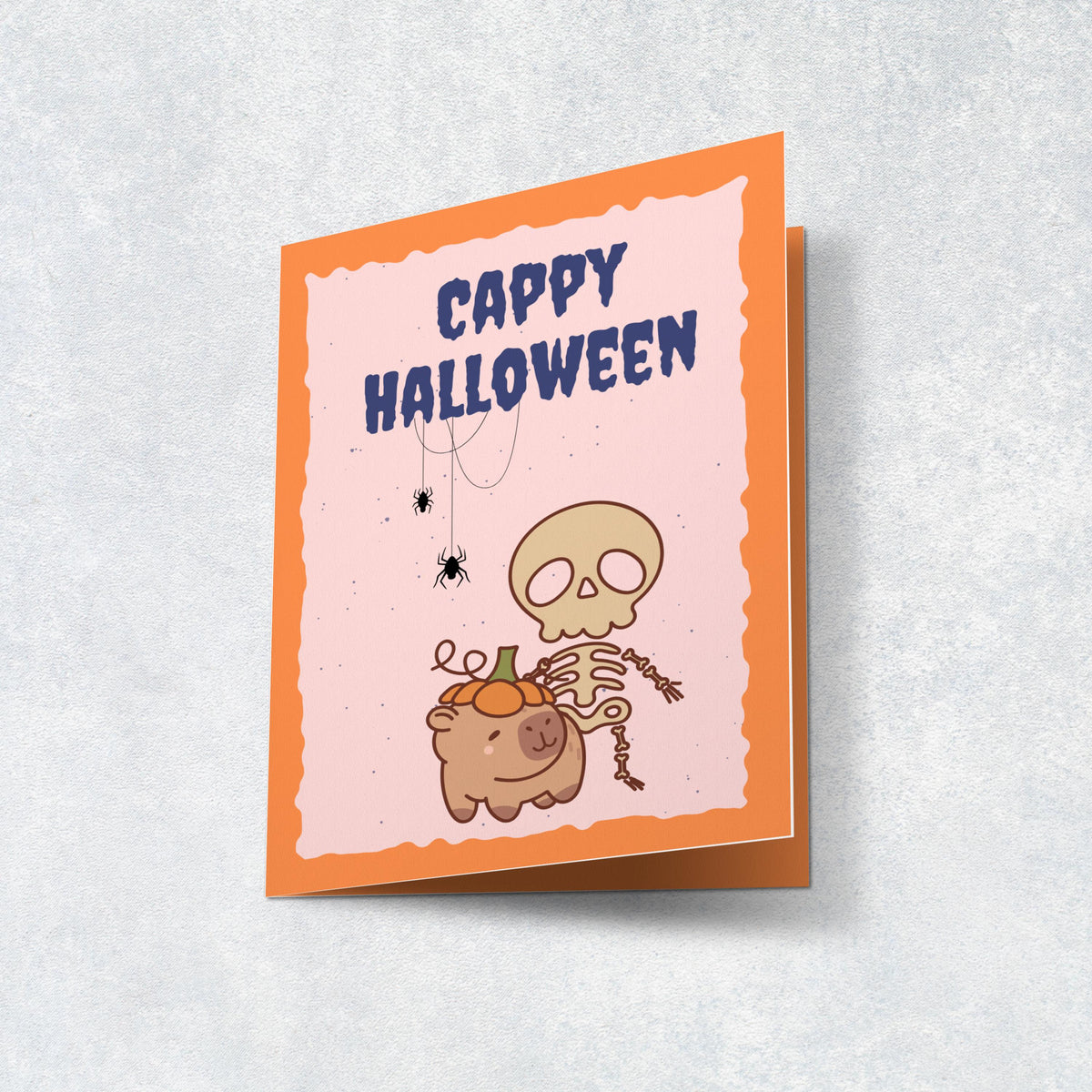 Funny Halloween Capybara Card: Spooky Season Greeting