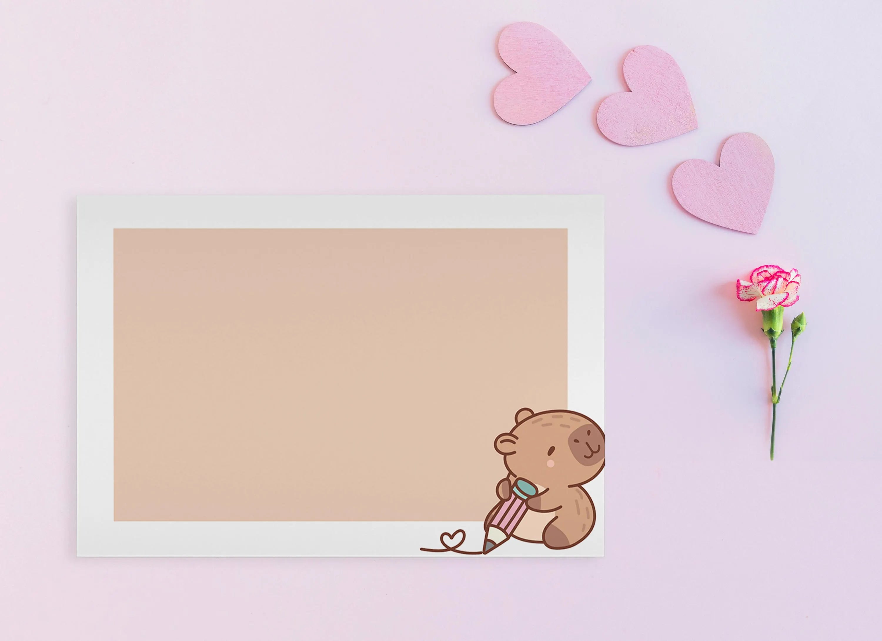 Capybara Writing Set – Cute Stationery Gift Set with Notepad, Pen & Envelopes