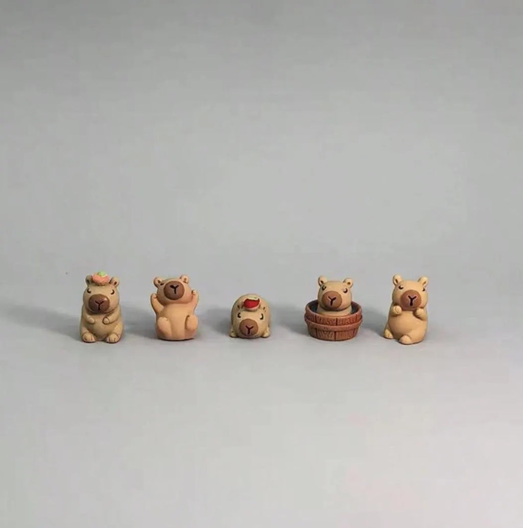 5pcs 3D Capybara Croc Shoe Charms