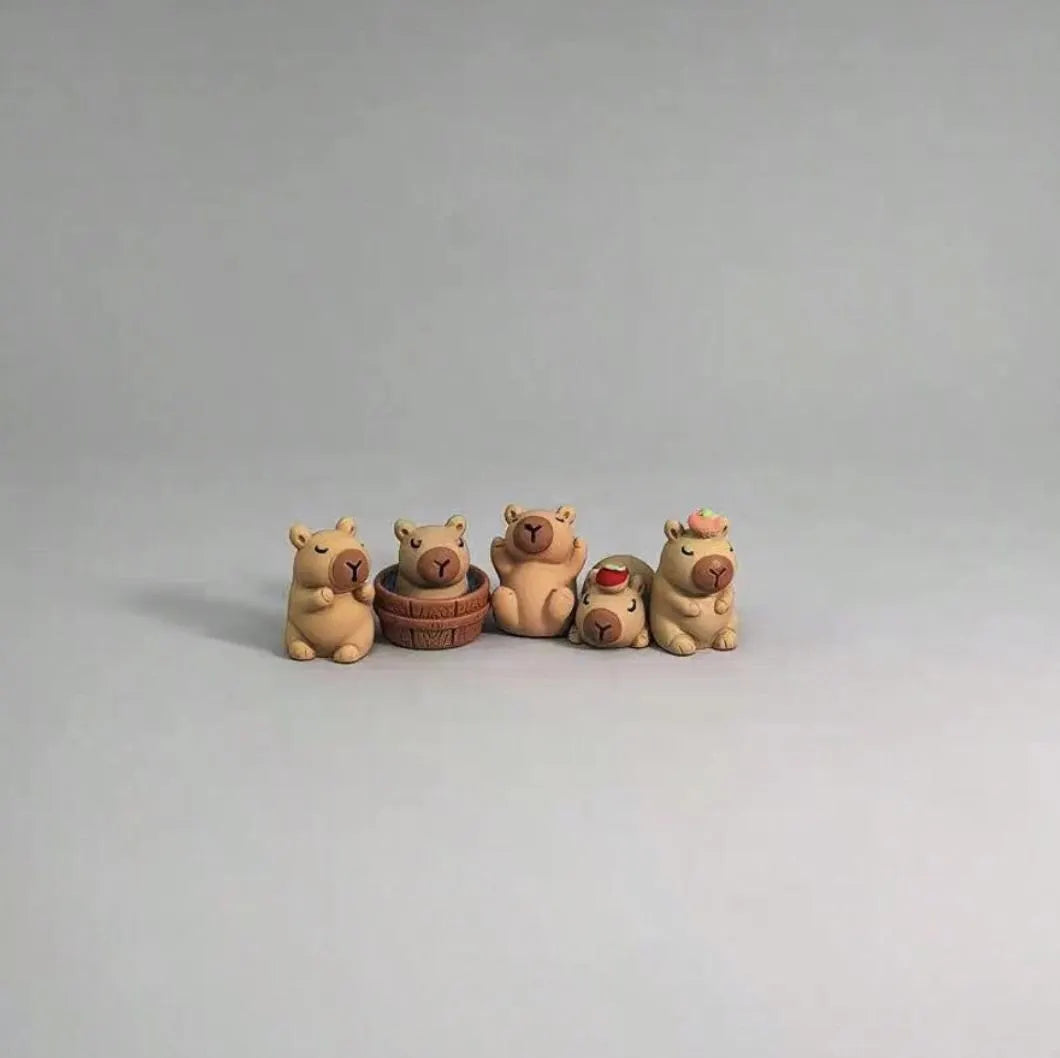 5pcs 3D Capybara Croc Shoe Charms